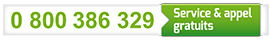 Numéro vert : 0 800 386 329 - Service et appel gratuits